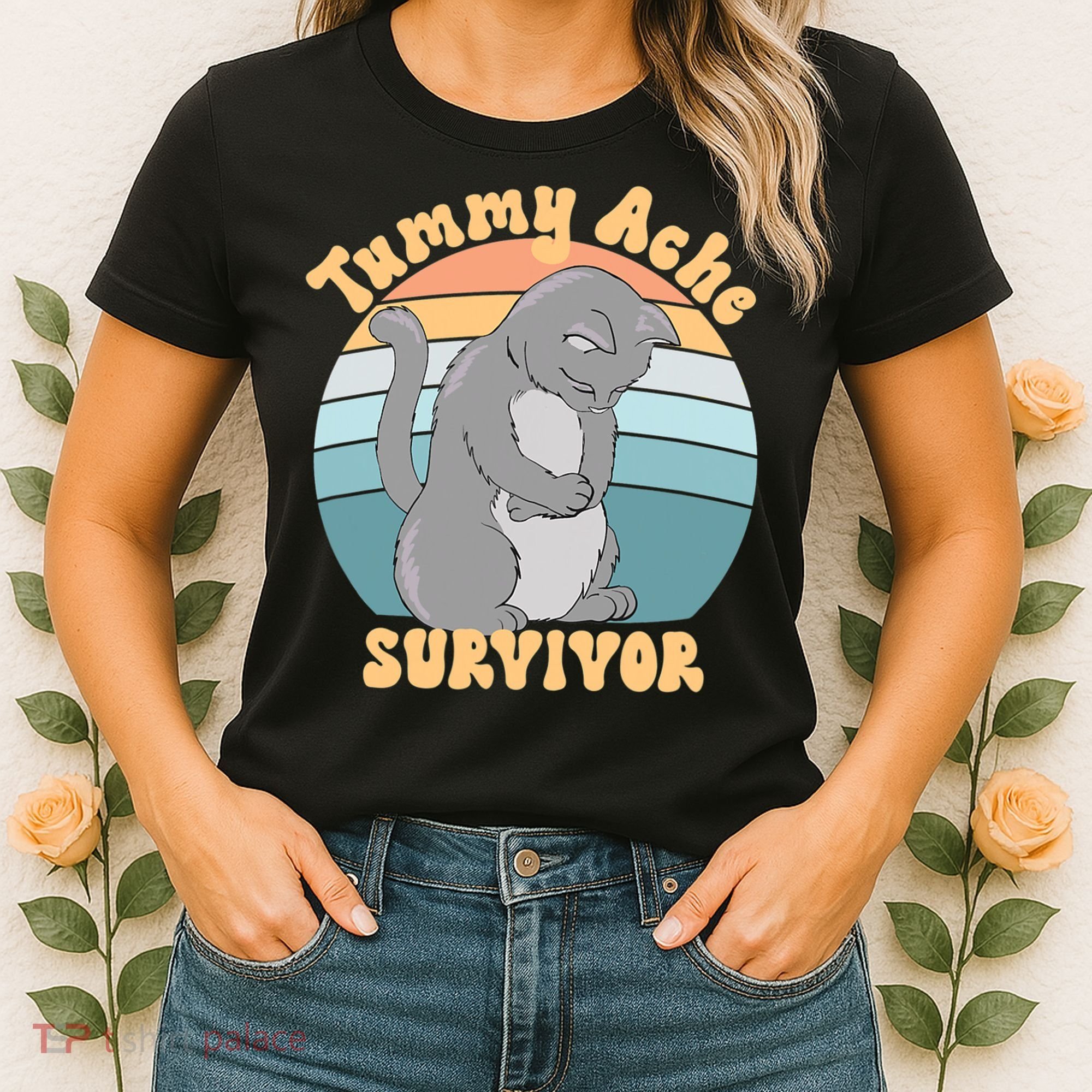 Tummy Ache Survivor Cat Women's T-Shirt