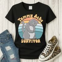 Tummy Ache Survivor Cat Women's T-Shirt thumb 3