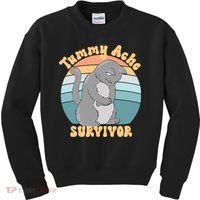 Tummy Ache Survivor Cat Kids Sweatshirt thumb 0