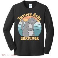 Tummy Ache Survivor Cat Kids Long Sleeve Shirt thumb 0