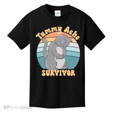 Tummy Ache Survivor Cat Kids T-Shirt