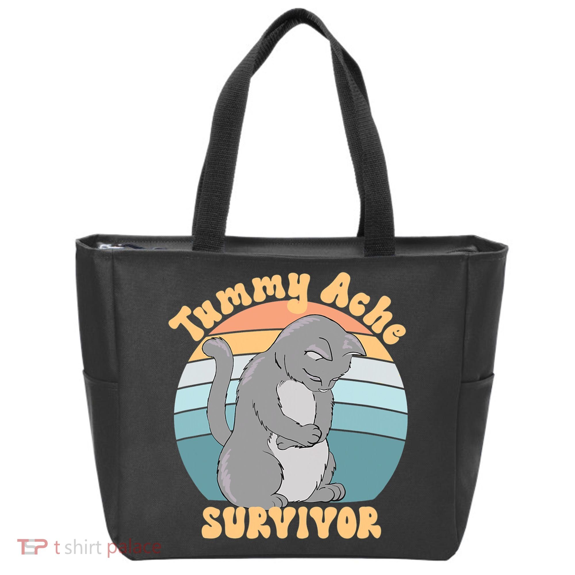 Tummy Ache Survivor Cat Tote Bag