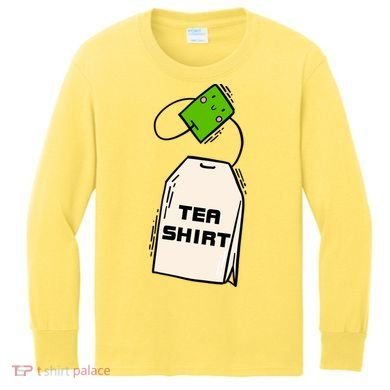 Tea Shirt Cute Tea Bag Kids Long Sleeve Shirt