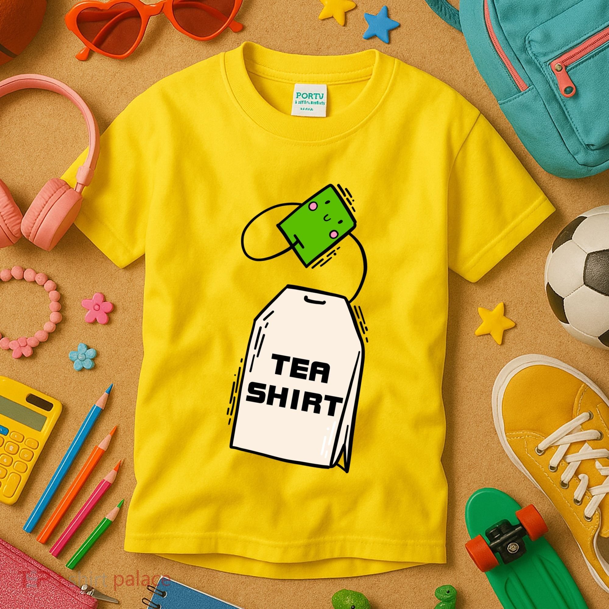 Tea Shirt Cute Tea Bag Kids T-Shirt