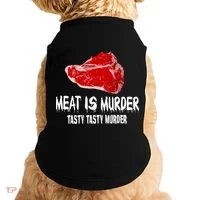 Tasty Meat Is Murder Doggie Tank thumb 0