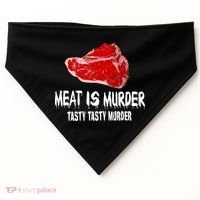 Tasty Meat Is Murder USA-Made Doggie Bandana thumb 0