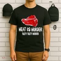 Tasty Meat Is Murder T-Shirt thumb 6