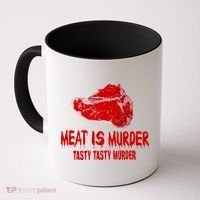 Tasty Meat Is Murder Coffee Mug thumb 0