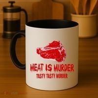 Tasty Meat Is Murder Coffee Mug thumb 4
