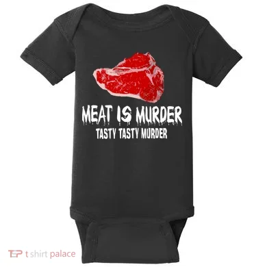 Tasty Meat Is Murder Baby Bodysuit