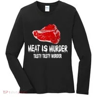 Tasty Meat Is Murder Women's Long Sleeve Shirt thumb 0