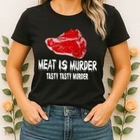 Tasty Meat Is Murder Women's T-Shirt thumb 2