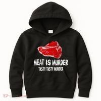 Tasty Meat Is Murder Kids Hoodie thumb 0