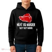 Tasty Meat Is Murder Kids Hoodie thumb 4