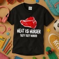 Tasty Meat Is Murder Kids T-Shirt thumb 3