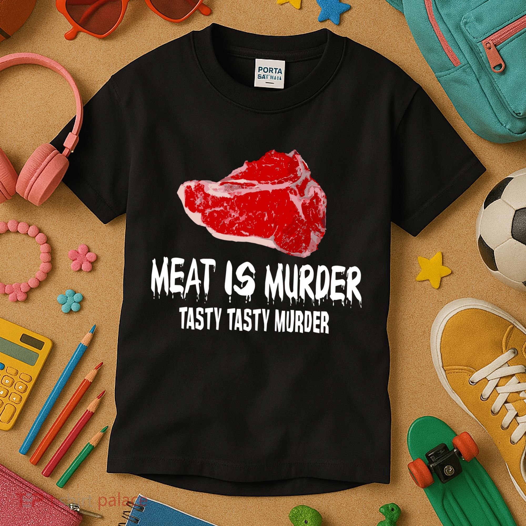 Tasty Meat Is Murder Kids T-Shirt