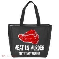Tasty Meat Is Murder Tote Bag thumb 0