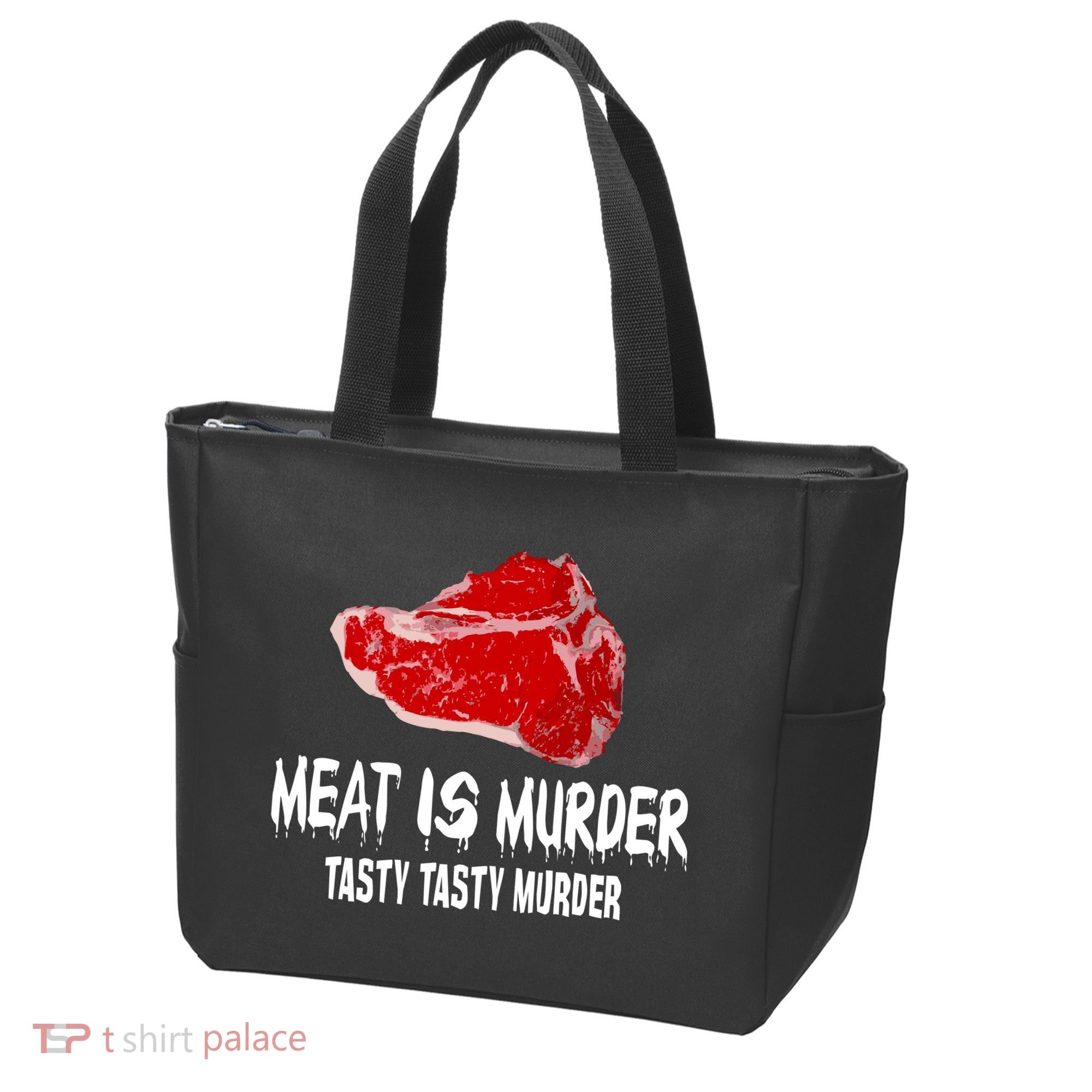 Tasty Meat Is Murder Tote Bag