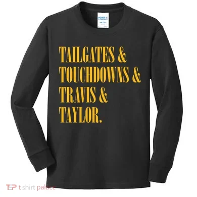 Tailgates And Touchdowns Kids Long Sleeve Shirt