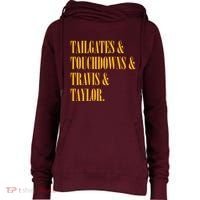Tailgates And Touchdowns Womens Funnel Neck Pullover Hood thumb 0