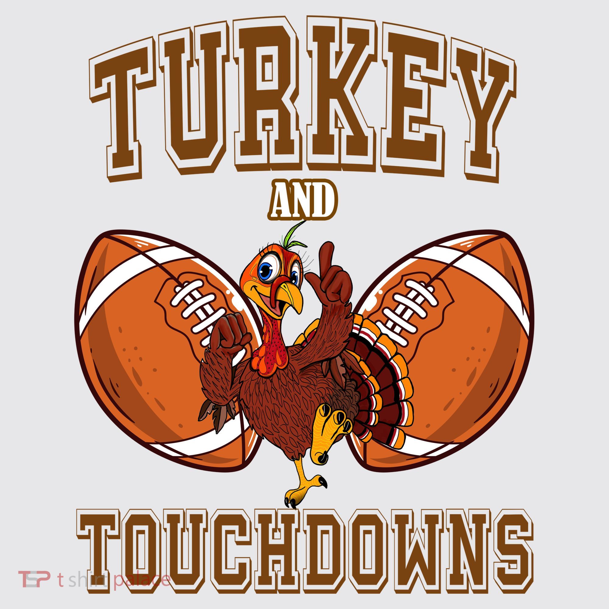 Turkey And Touchdowns Thanksgiving Football Womens Funnel Neck Pullover Hood