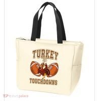 Turkey And Touchdowns Thanksgiving Football Tote Bag thumb 3