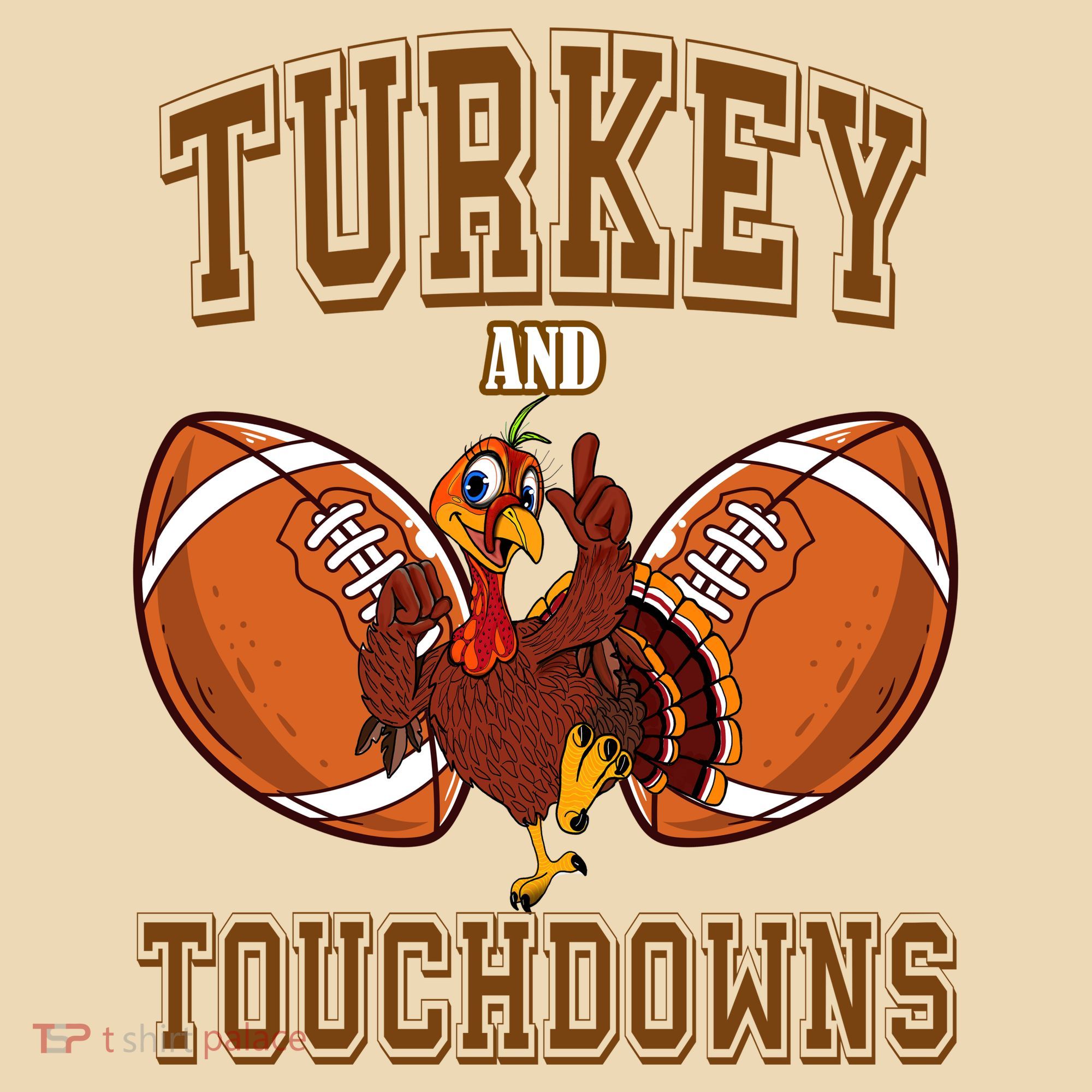 Turkey And Touchdowns Thanksgiving Football Tote Bag
