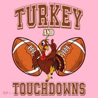 Turkey And Touchdowns Thanksgiving Football Coaster thumb 2
