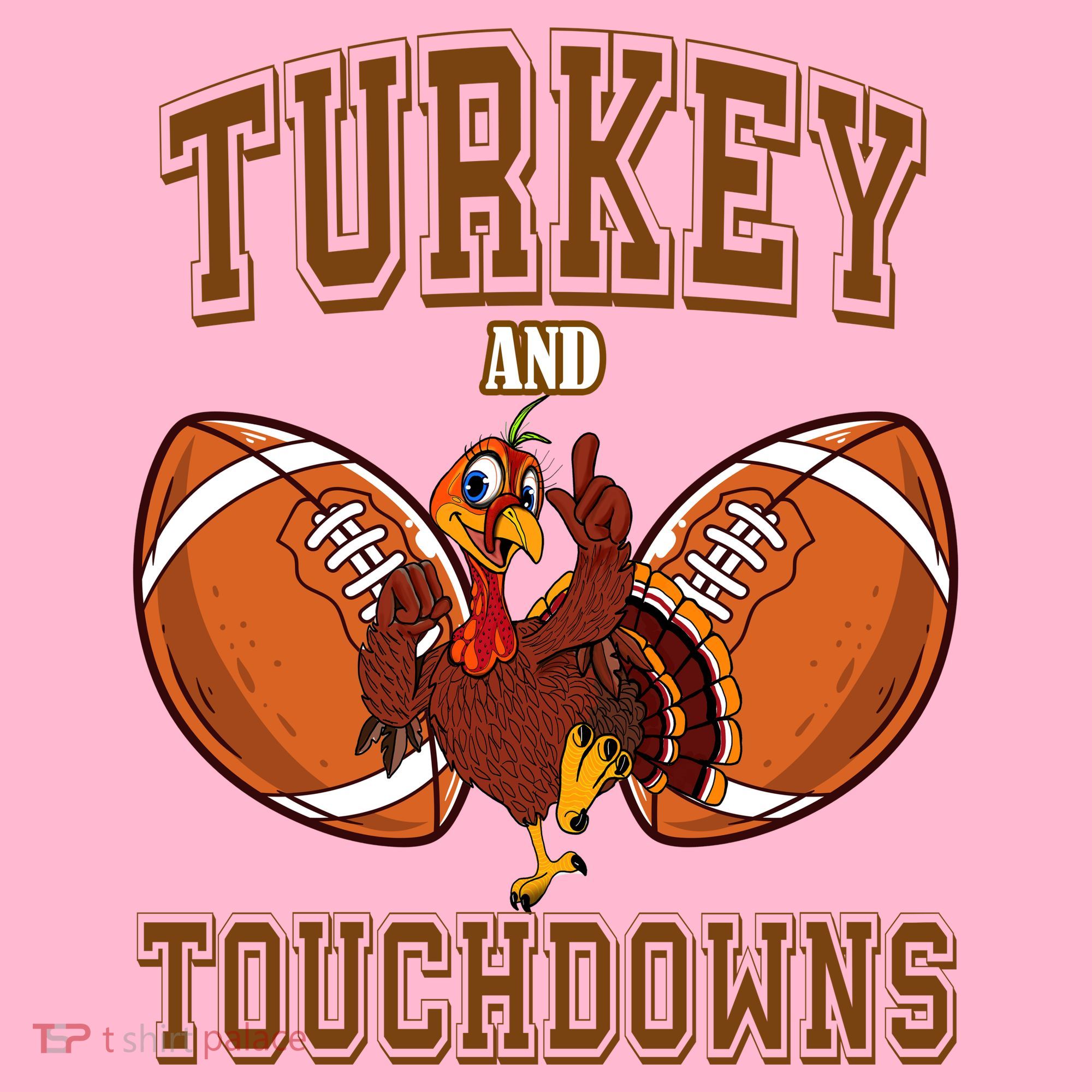 Turkey And Touchdowns Thanksgiving Football Coaster