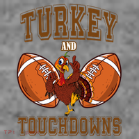 Turkey And Touchdowns Thanksgiving Football Toddler Hoodie thumb 2