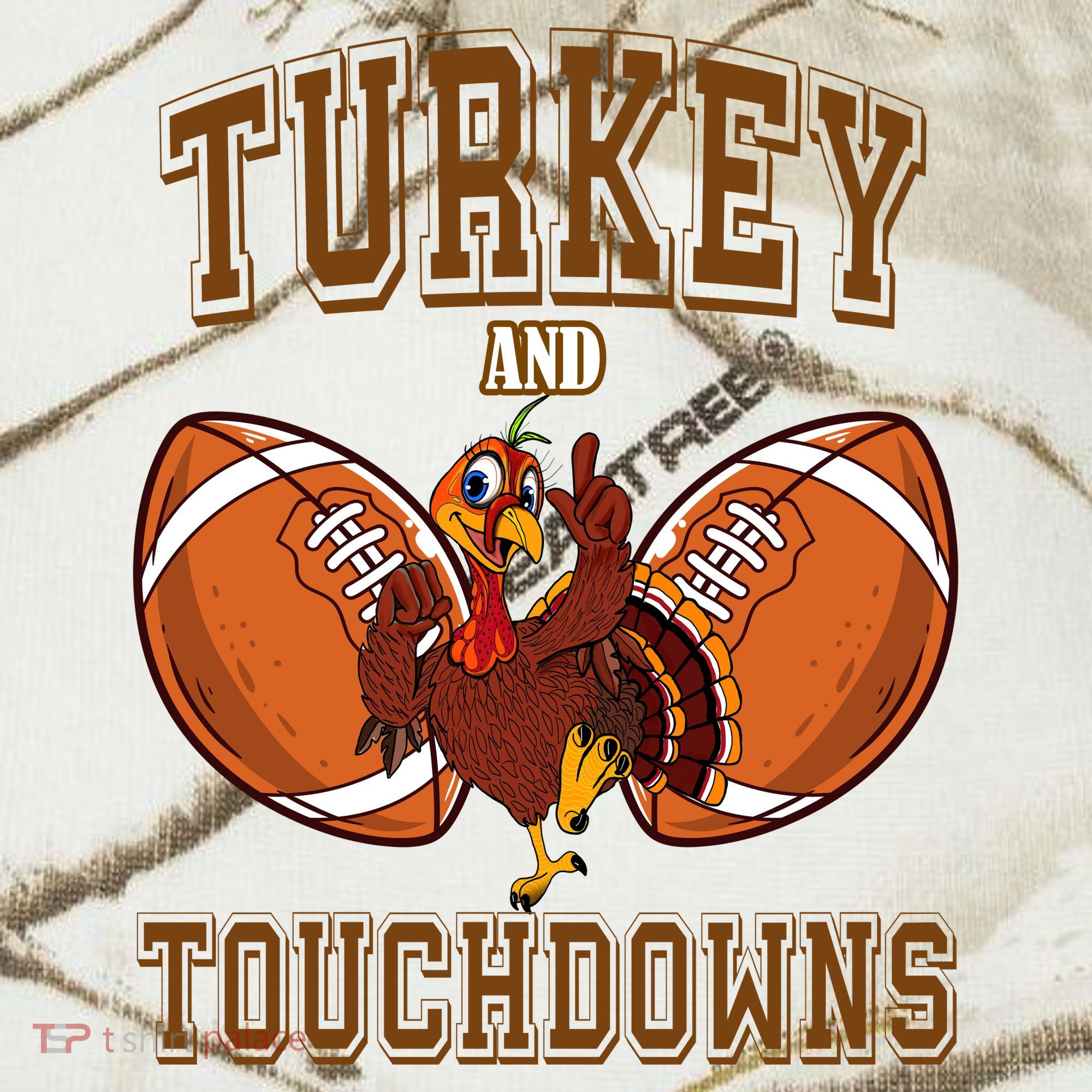 Turkey And Touchdowns Thanksgiving Football Kati Licensed 12" Camo Cuffed Beanie