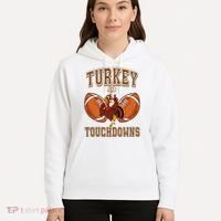 Turkey And Touchdowns Thanksgiving Football Hoodie thumb 5
