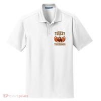 Turkey And Touchdowns Thanksgiving Football Dry Zone Grid Polo thumb 0