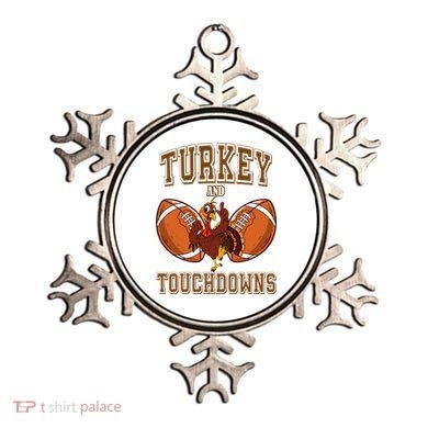 Turkey And Touchdowns Thanksgiving Football Ornament
