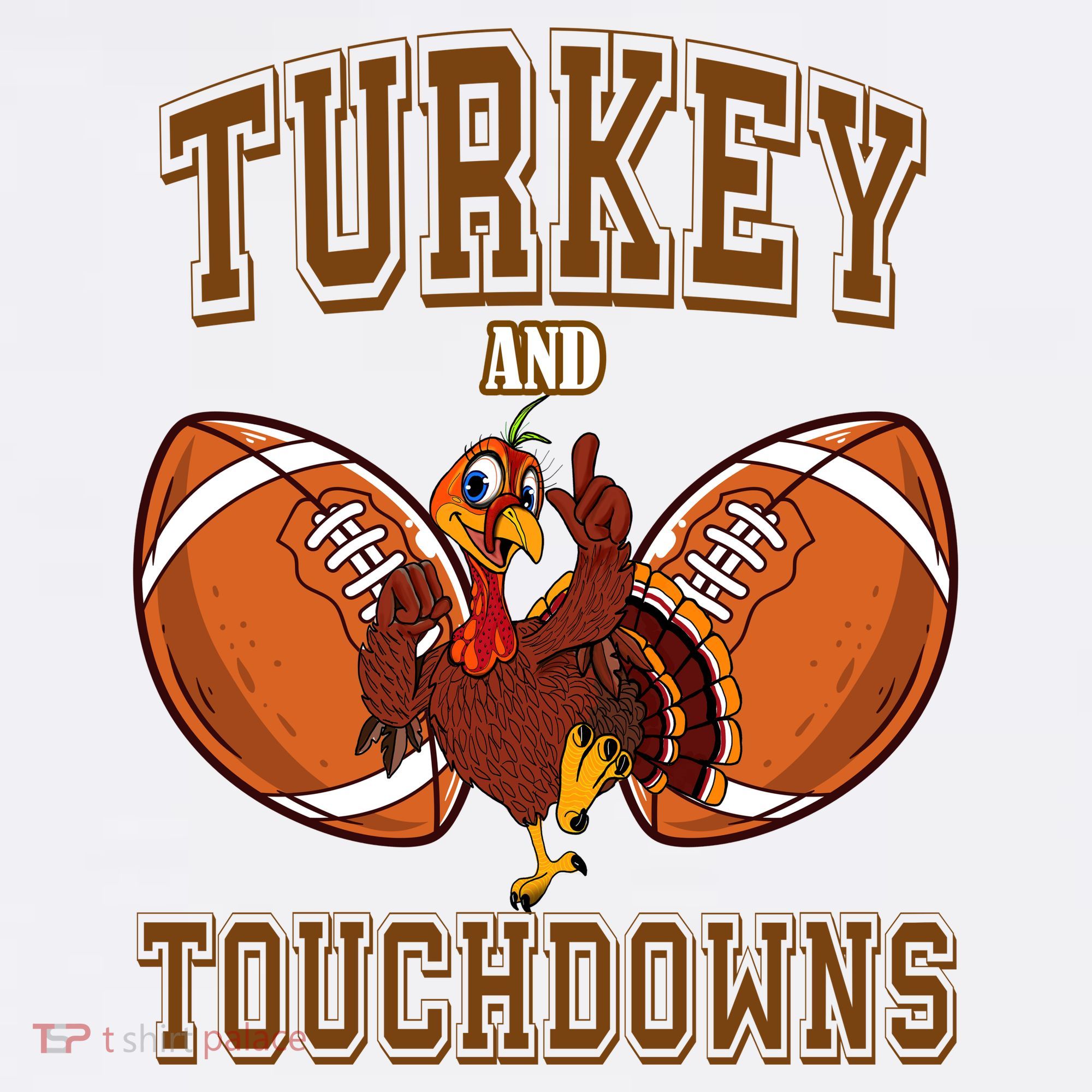 Turkey And Touchdowns Thanksgiving Football Baby Bodysuit