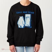 Thicc And Tired Bear Women's Sweatshirt thumb 0