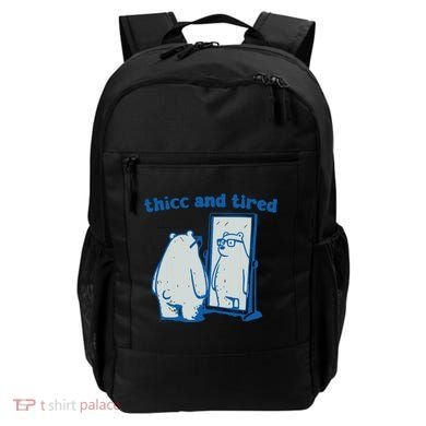 Thicc And Tired Bear Backpack