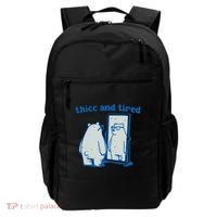 Thicc And Tired Bear Backpack thumb 0