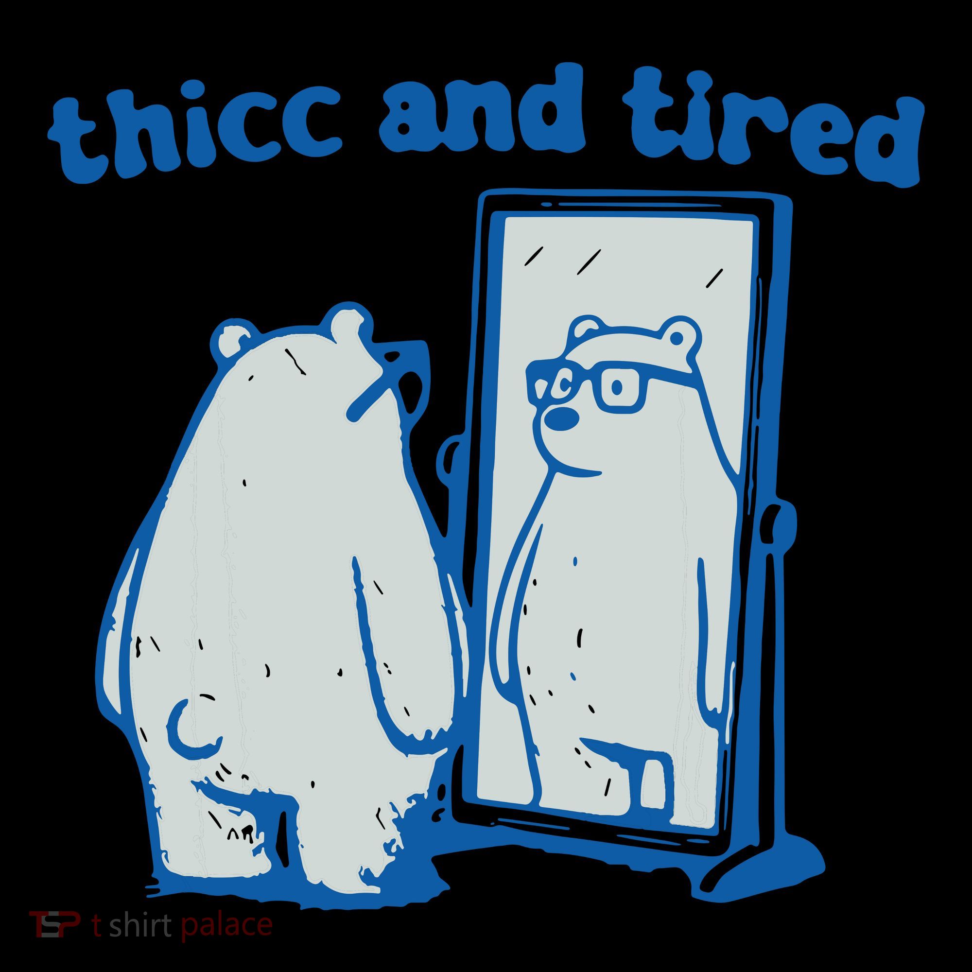 Thicc And Tired Bear Toddler Hoodie