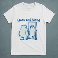 Thicc And Tired Bear T-Shirt thumb 5