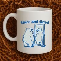 Thicc And Tired Bear Coffee Mug thumb 2