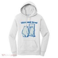 Thicc And Tired Bear Women's Hoodie thumb 0