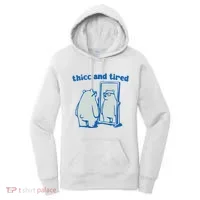 Thicc And Tired Bear Women's Hoodie thumb 0