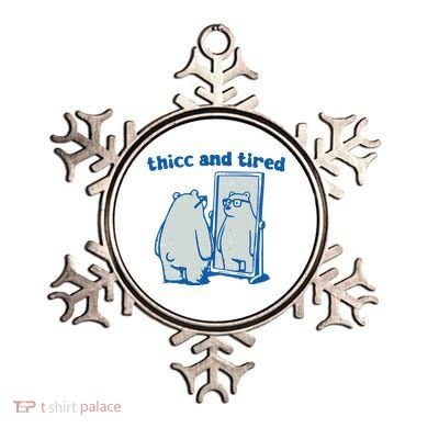 Thicc And Tired Bear Ornament