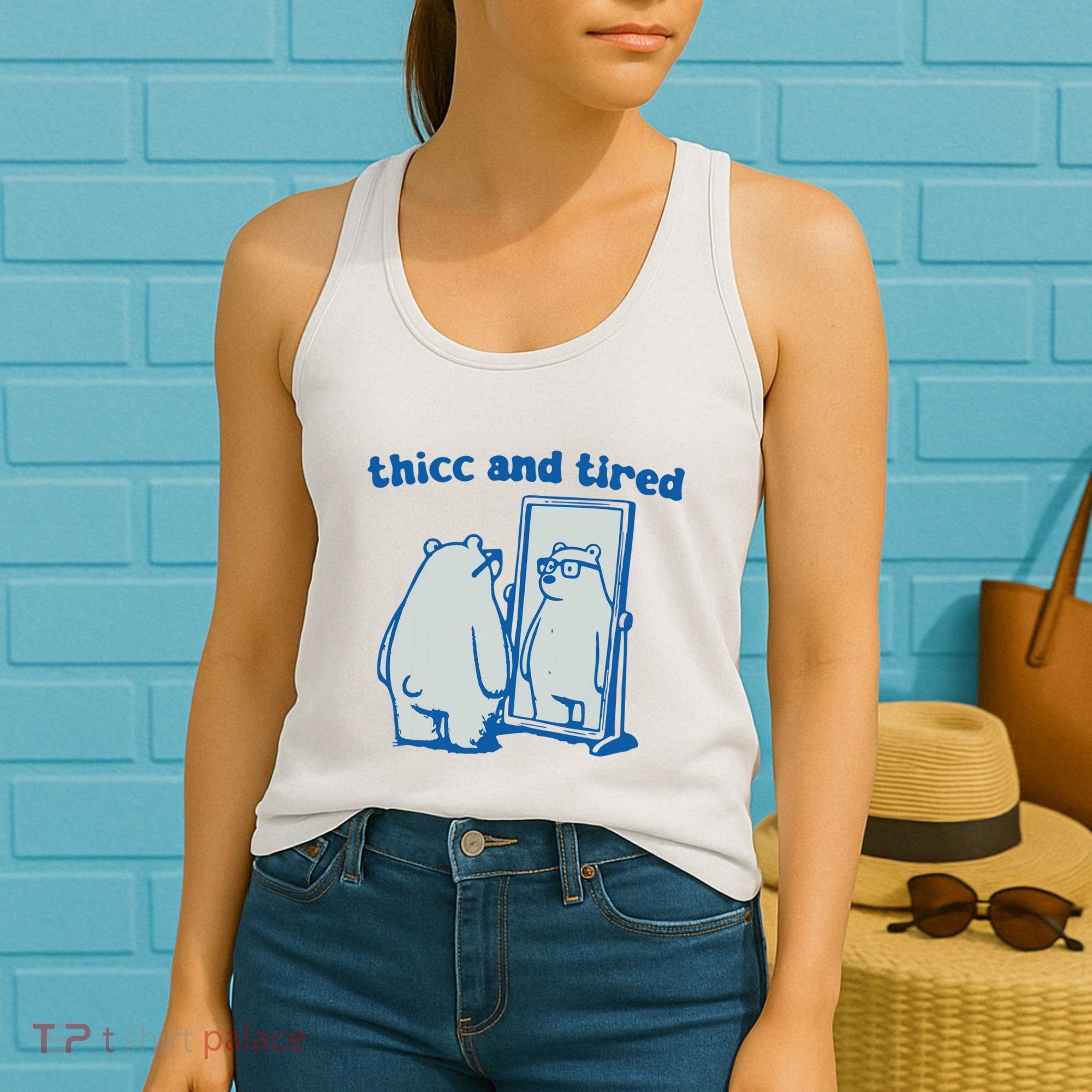 Thicc And Tired Bear Women's Tank Top