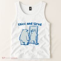 Thicc And Tired Bear Tank Top thumb 2