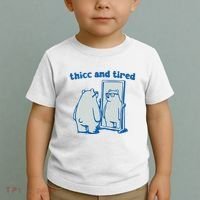 Thicc And Tired Bear Toddler T-Shirt thumb 2