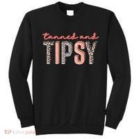 Tanned And Tipsy Summer Funny Beach Taned And Tipsy Summer Tip Sweatshirt thumb 0