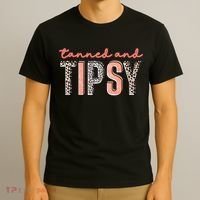 Tanned And Tipsy Summer Funny Beach Taned And Tipsy Summer Tip T-Shirt thumb 3