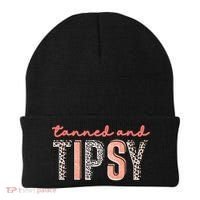 Tanned And Tipsy Summer Funny Beach Taned And Tipsy Summer Tip Beanie thumb 0